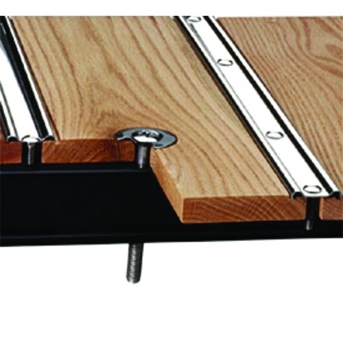 Oak Wood & Polished Stainless Steel Strip Bed Kit