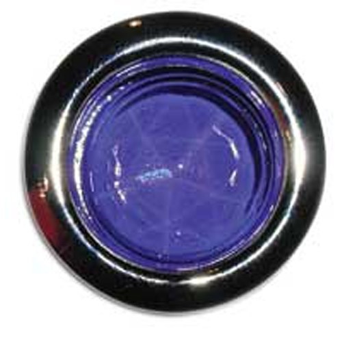 Glass Blue Dot With Chrome Rim