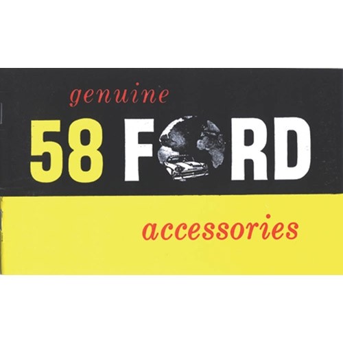 1958 Ford Specification & Accessory Manual 