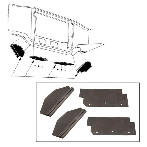 Radiator Support to Frame Rubber Splash Shield Set