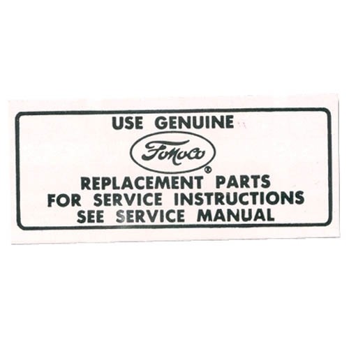 SERVICE INSTR. DECAL