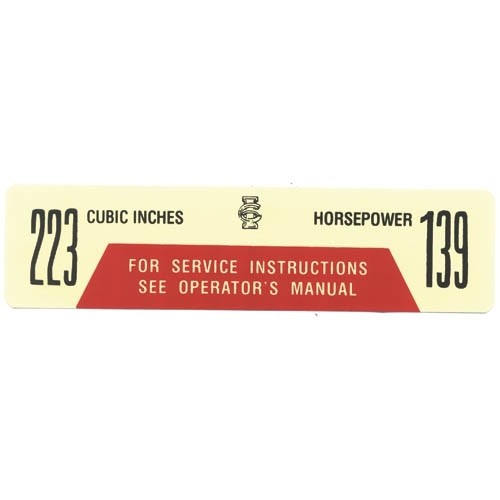1959-60 Air Cleaner Decals
