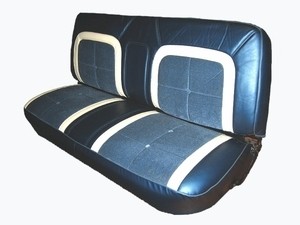 Vinyl Seat Upholstery with Velour Insert